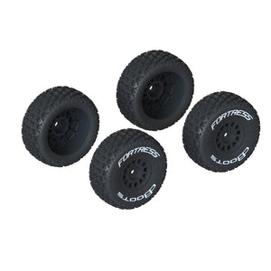 ARRMA ARA550117 dBoots 'FORTRESS' Tire Set Glued, Black (4) Mojave Grom