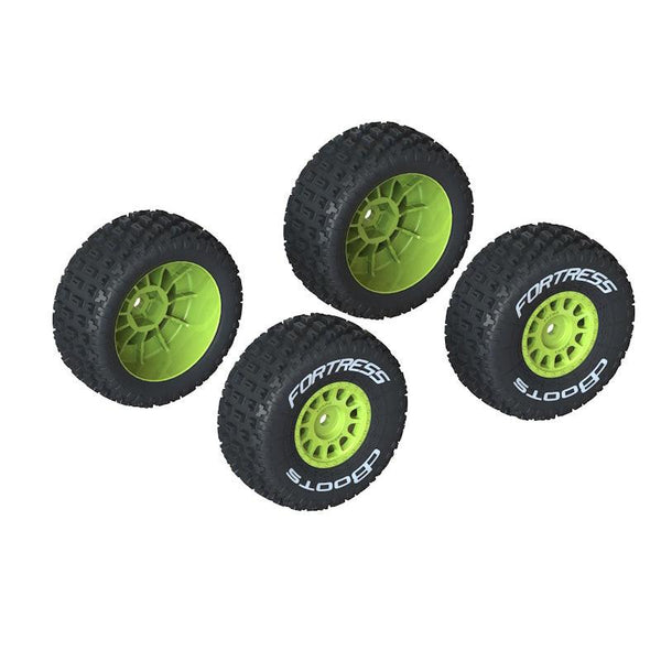 PowerHobby ARRMA ARA550115 dBoots 'FORTRESS' Tire Set Glued, Yellow (4) Mojave Grom
