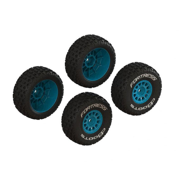 PowerHobby Arrma ARA-1571 dBoots 'FORTRESS' Glued Tire Set Blue (2 Pairs) 1/16 Mojave Grom