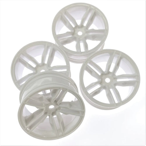 3Racing WH-32/WI Dual Spoke 5mm Offset Rim White For Sakura D5