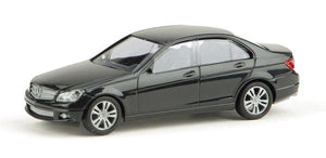 Black Forest® Hobby Supply Co Busch 89138 HO Scale Mercedes-Benz C-Klasse Sedan Economy - Assembled -- Black — HO Scale