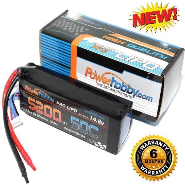 Powerhobby 4S 14.8V 5200mAh 50C Lipo Battery : 1/8 Buggy Truggy Truck