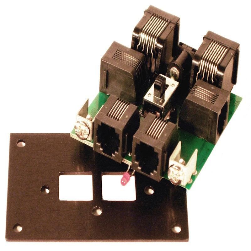 PowerHobby NCE 524-234 UTP-CAT5 Cab bus fascia panel with CAT5 rear connections.