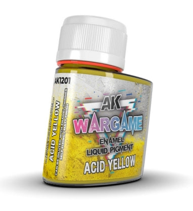 Black Forest® Hobby Supply Co AK Interactive 1201 Wargame: Acid Yellow Liquid Pigment Enamel 35ml Bottle — Paints, Tools,
