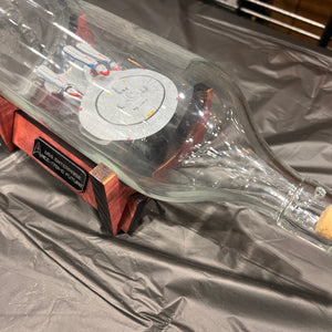 CCHobbyFun Star Trek Triple Nacelle Enterprise in a Bottle