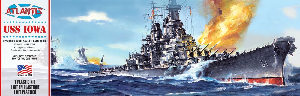 Black Forest® Hobby Supply Co Atlantis Models 369 1/535 USS Iowa Battleship (formerly Revell) — Sci-Fi & Pop Culture Kits >