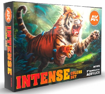 Black Forest® Hobby Supply Co AK Interactive 11612 Intense 3G Acrylic Paint Set (6 Colors) 17ml Bottles — Glues, Paints,