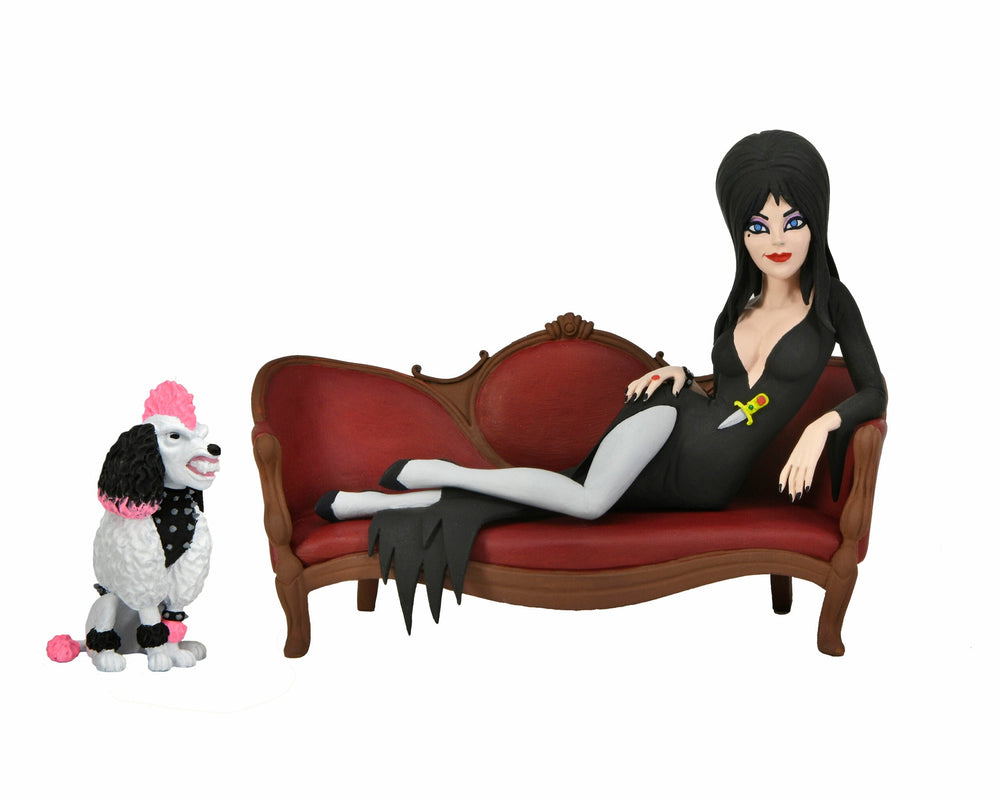 Little Shop of Magic NECA Elvira, Mistress of the Dark – Elvira on Couch Boxed Set — Toys and Collectible