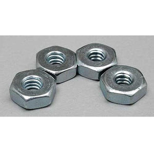 DuBro 561 Zinc Plated Steel Hex Nuts 4-40 (4pcs) for Airplanes / Hardware