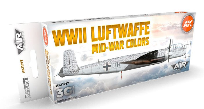 Black Forest® Hobby Supply Co AK Interactive 11717 Air Series: WWII Luftwaffe Mid War 3G Aircraft Acrylic Pain — Paints,