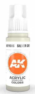 Black Forest® Hobby Supply Co AK Interactive 11006 Silver Grey 3G Acrylic Paint 17ml Bottle — Glues, Paints, Tools > AK