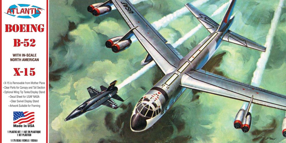 Black Forest® Hobby Supply Co Atlantis Models 273 1/175 B52 Bomber & X15 Aircraft (formerly Revell) — Sci-Fi & Pop Culture