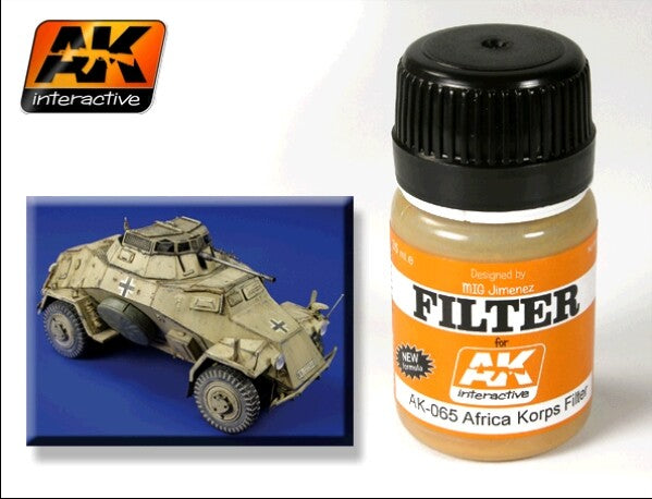 Black Forest® Hobby Supply Co AK Interactive 65 Afrika Korps Filter Enamel Paint 35ml Bottle — Glues, Paints, Tools > AK