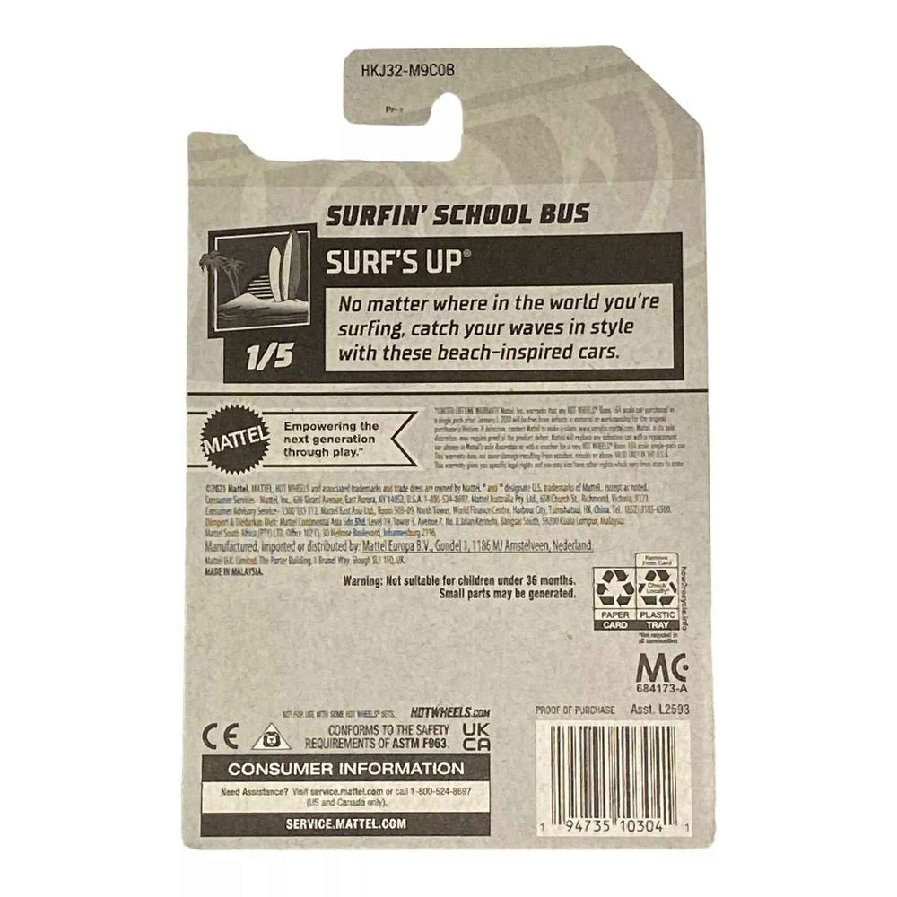 Hot Wheels Surfin' School Bus - Surf's Up Series 1/5