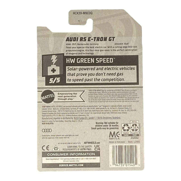 Hot Wheels Audi RS E-Tron GT - Green Speed Series 5/5
