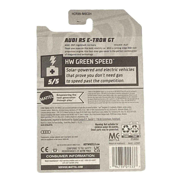 Hot Wheels Audi RS E-Tron GT - Green Speed Series 5/5