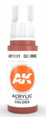 Black Forest® Hobby Supply Co AK Interactive 11091 Carmine 3G Acrylic Paint 17ml Bottle — Glues, Paints, Tools > AK