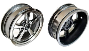 Associated 71077 Drag Front Wheels 2.2 / 3.0 12mm Hex Black Chrome DR10