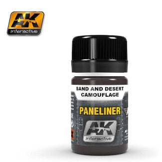 Black Forest® Hobby Supply Co AK Interactive 2073 Air Series: Panel Liner Sand & Desert Camouflage Enamel Pain — Glues,