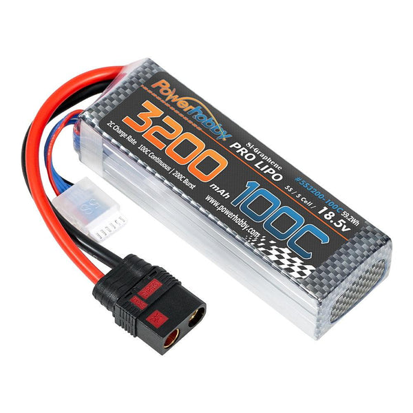 Powerhobby 5S 18.5V 3200MAH 100C Lipo Battery w QS8 Plug