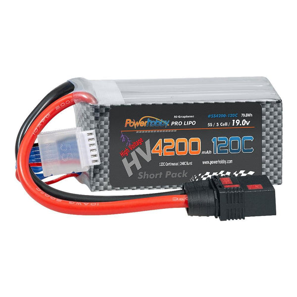 Powerhobby 5S 19.0V HV 4200MAH 120C Graphene Shorty LIpo Battery w QS8 Plug