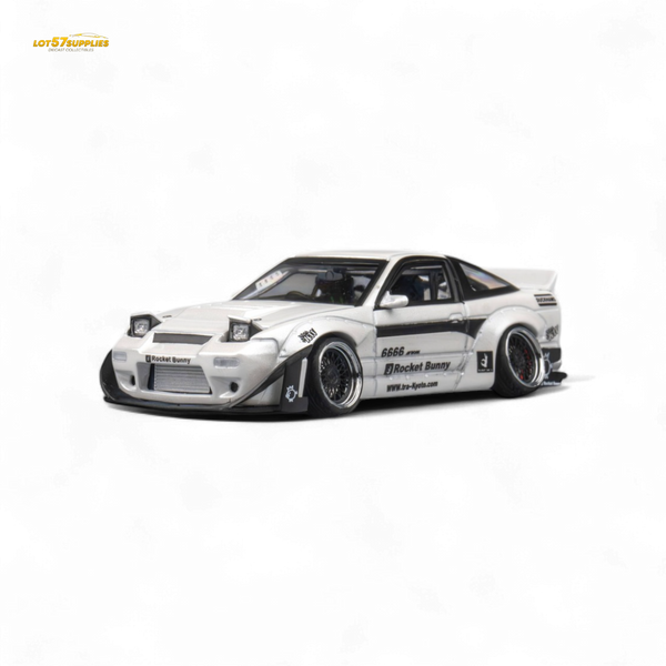 MicroTurbo Custom 180SX - Pandem Rocket Bunny White 1:64