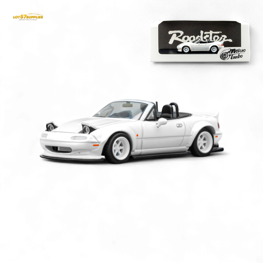 Microturbo Custom MX5 Rocket Bunny - Metallic White 1:64