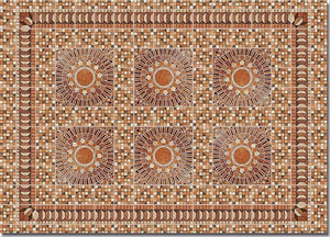 Busch 7414 HO Scale Rustic Flagstone Plaza Sheets (2)