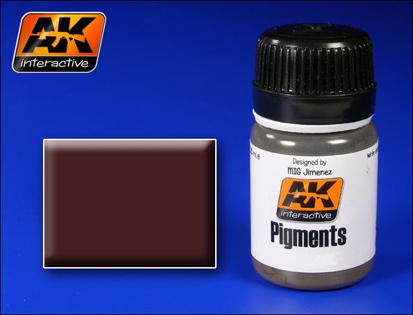 Black Forest® Hobby Supply Co AK Interactive 85 Track Rust Dry Pigment 35ml Bottle — Glues, Paints, Tools > AK Interactive