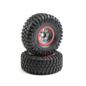 Losi LOS45029 Maxxis Creepy Crawler LT, Silver Mounted Tires (2) Super Rock Rey