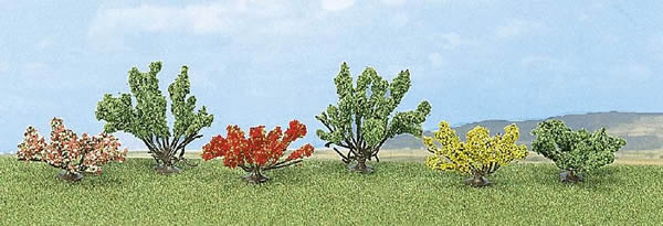 Black Forest® Hobby Supply Co Busch 6055 A Scale Bushes -- pkg(6) — All Scale Scenery > Busch