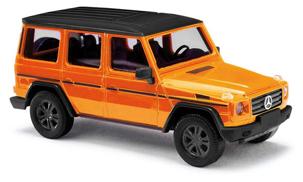 Black Forest® Hobby Supply Co Busch 51464 HO Scale 2008 Mercedes-Benz G-Klasse SUV - Assembled -- Orange, Blac — HO Scale