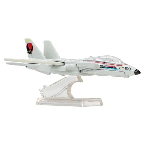 Hot Wheels Pop Culture 2026 - Select Vehicle(s) diecast collectible fighter jet on a clear display stand, highlighting details for STEM education and enthusiast hobby projects.