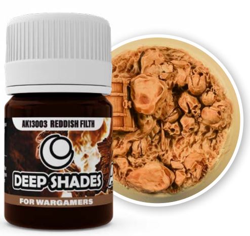 Black Forest® Hobby Supply Co AK Interactive 13003 Deep Shades for Wargamers: Reddish Filth Acrylic 30ml Bottl — Paints,