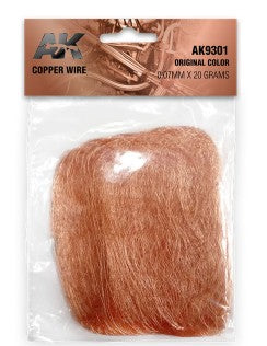 Black Forest® Hobby Supply Co AK Interactive 9301 Copper Wire 0.07mm x 20 grams — Paints, Tools, Supplies > AK Interactive