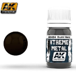 Black Forest® Hobby Supply Co AK Interactive 484 Xtreme Metal: Burnt Metal Metallic Paint 30ml Bottle — Glues, Paints, Tools