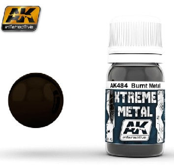 Black Forest® Hobby Supply Co AK Interactive 484 Xtreme Metal: Burnt Metal Metallic Paint 30ml Bottle — Glues, Paints, Tools