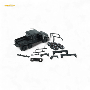 BM Creations 2016 Land Rover Defender 110 Pick Up 6x6 Off Road Matte Blk RHD 1:64