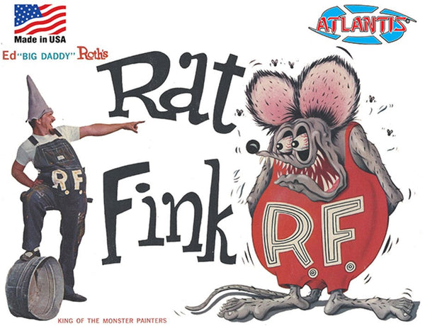 Black Forest® Hobby Supply Co Atlantis Models 1305 Ed Big Daddy Roth Rat Fink Figure 6" Tall (formerly Revell) — Sci-Fi &