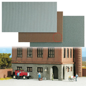 Black Forest® Hobby Supply Co Busch 7402 A Scale Self-Adhesive Textured Wall/Pavement Sheet -- Stone Wall — All Scale