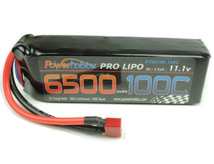 Powerhobby 3S 11.1V 6500mAh 100C Lipo Battery Pack w Deans Plug Soft Case