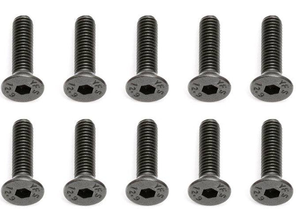 Associated 25203 M3 x 12mm Flat Head Hex Screw SC8 TC6 RC8.2e RC12R5.2 RC10R5