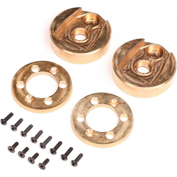 Axial 2201 Portal Cvr & Wghts Brass 122.4g 34.6g ea AF16P: AXP8