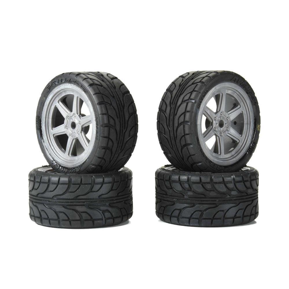 PowerHobby Proline 1030810 1/12 Avenger Tire on Overdrive Gray Wheel 8mm Hex (4): Losi Race Car