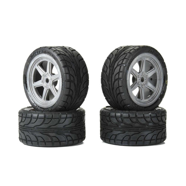 PowerHobby Proline 1030810 1/12 Avenger Tire on Overdrive Gray Wheel 8mm Hex (4): Losi Race Car