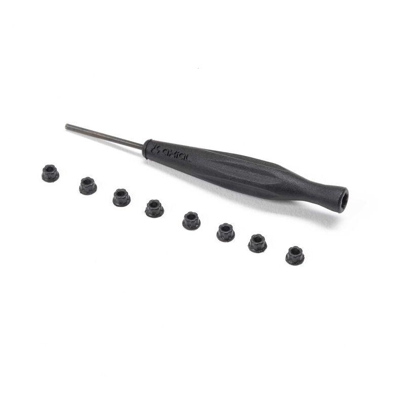 PowerHobby Axial AXI-3328 Wheel Nut (8), Wheel Nut Tool: SCX30