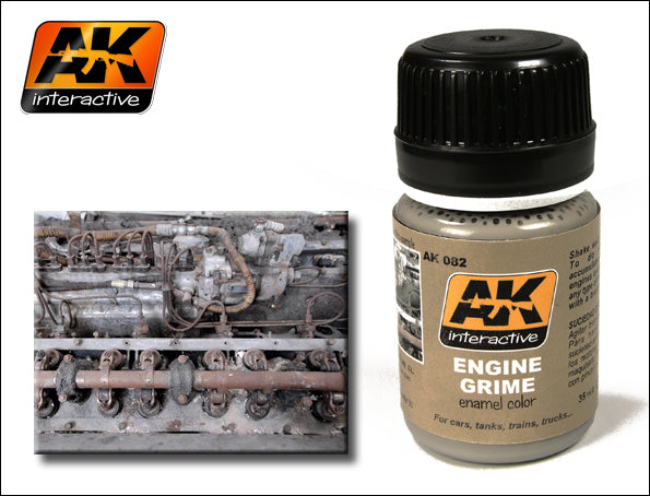 Black Forest® Hobby Supply Co AK Interactive 82 Engine Grime Enamel Paint 35ml Bottle — Glues, Paints, Tools > AK Interactive