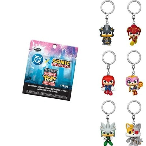 Funko Pop! Justice League x Sonic the Hedgehog Pocket Key Chain