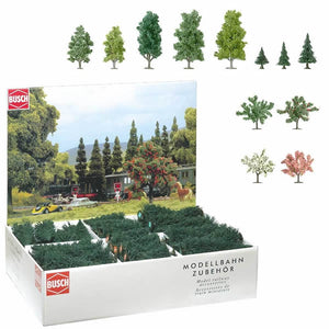 Black Forest® Hobby Supply Co Busch 6333 A Scale Mixed Tree Bulk Pack Mixed, Pine, Deciduous & Blooming (204) — All Scale