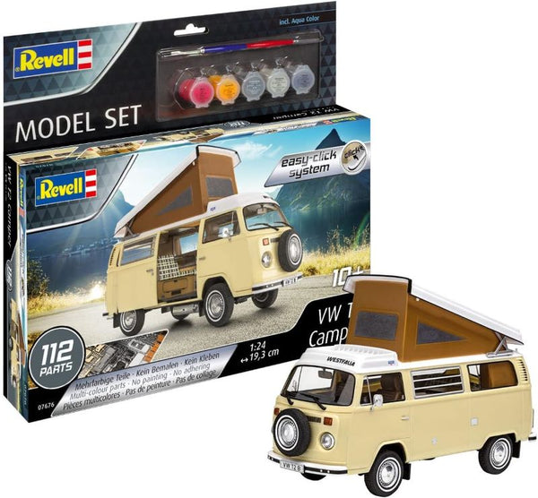 Revell 67676 1/24 VW T2 Camper Van (Snap) w/paint